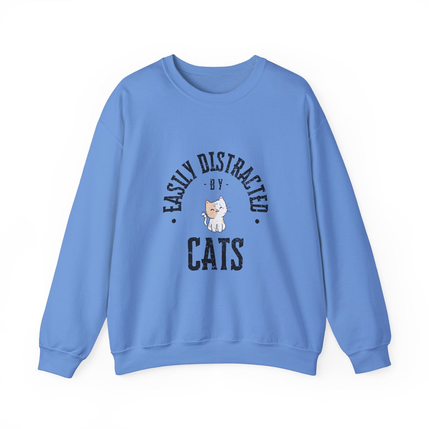 Easily Distracted By Cats Crewneck Sweatshirt