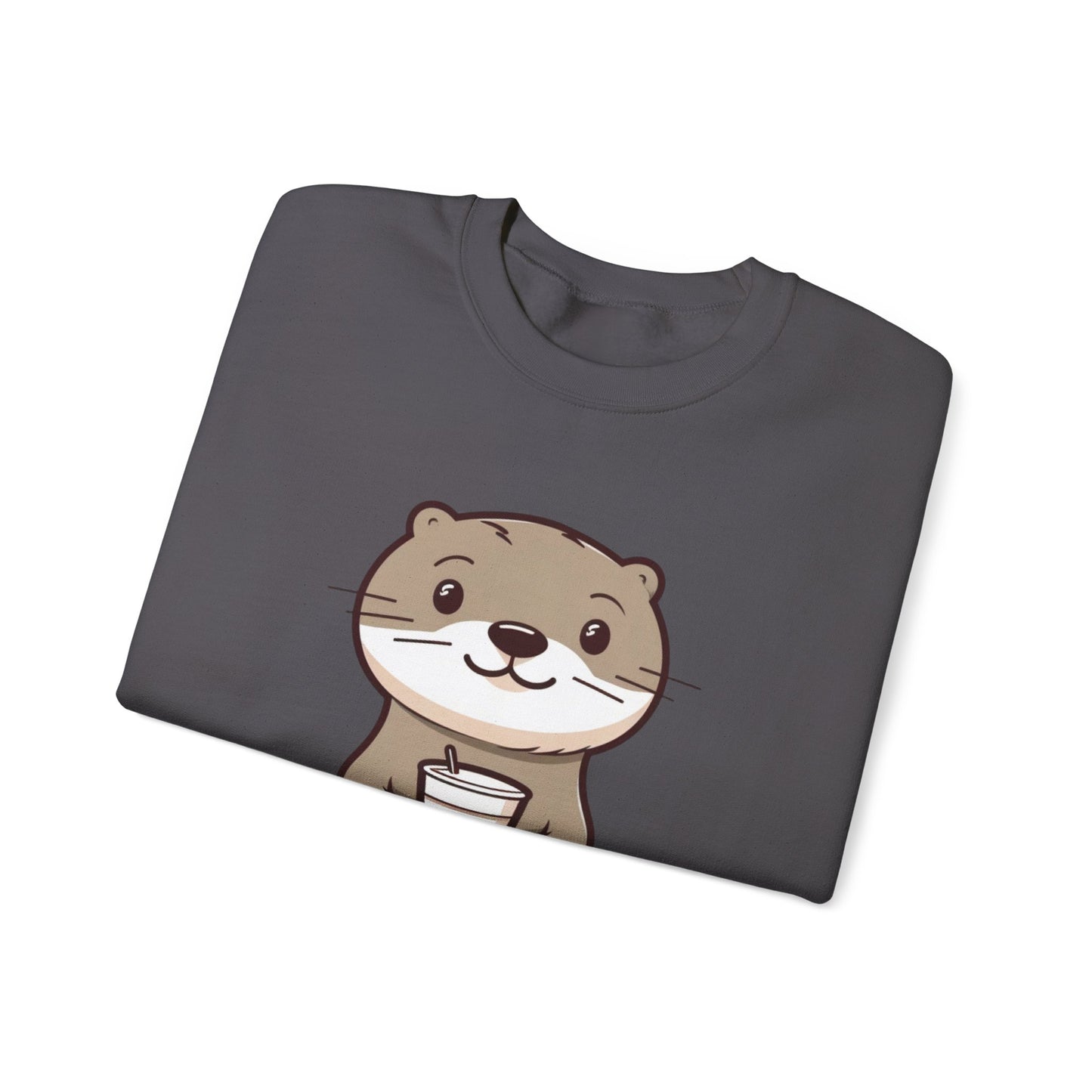 Otter and Coffee Crewneck Sweatshirt