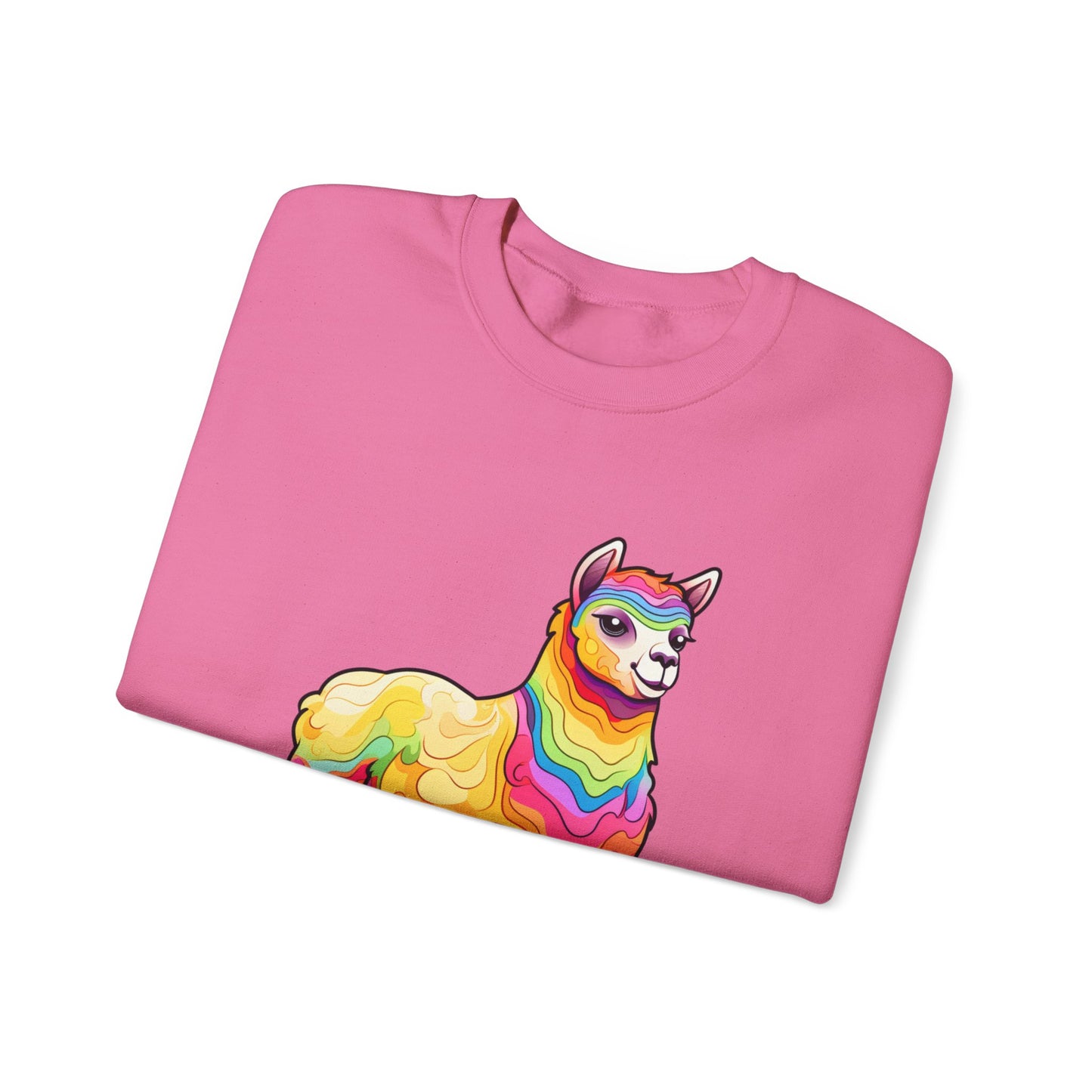 Colorful Llama Crewneck Sweatshirt