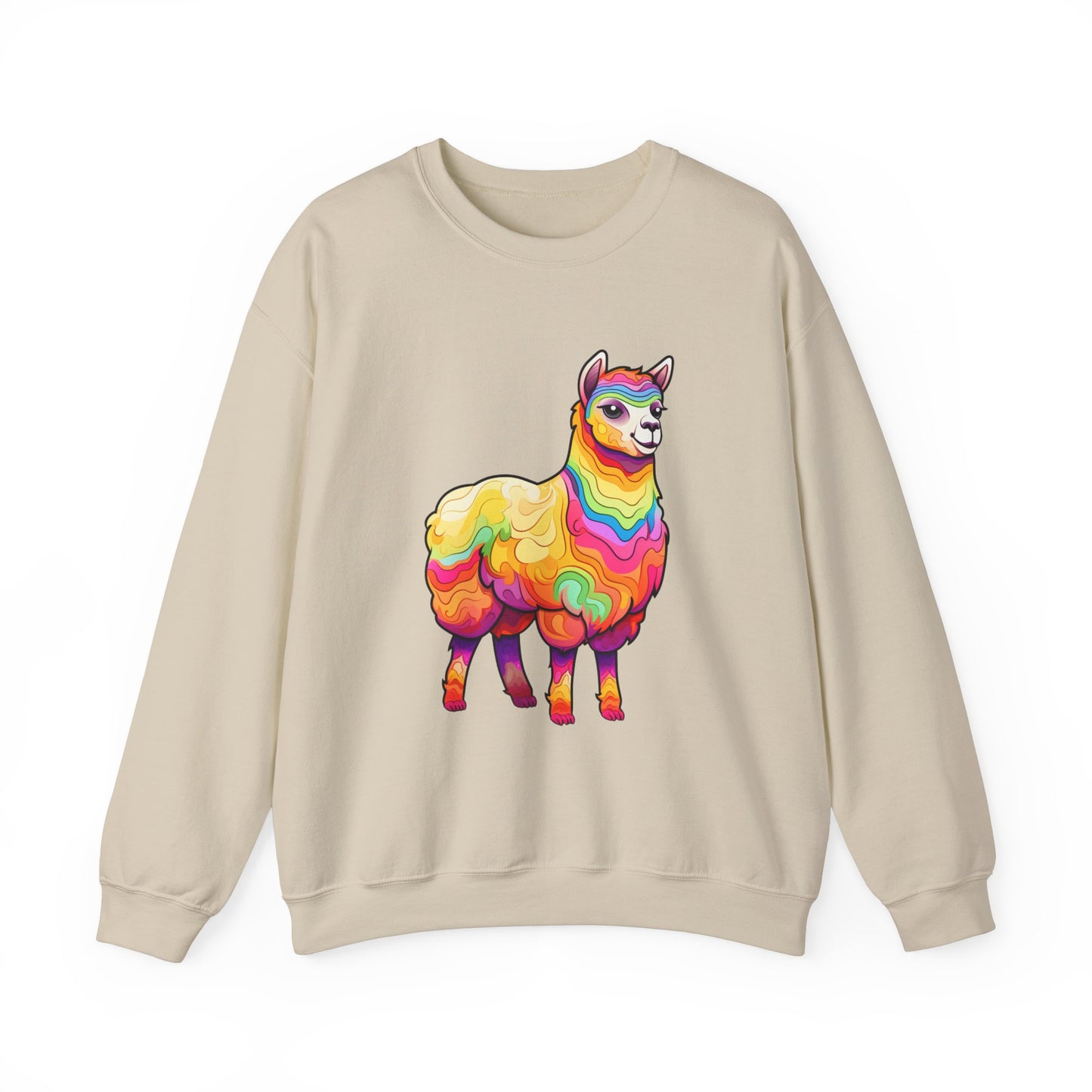 Colorful Llama Crewneck Sweatshirt