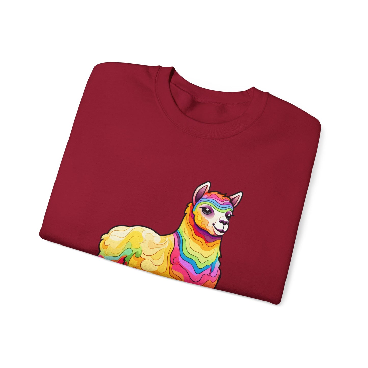 Colorful Llama Crewneck Sweatshirt