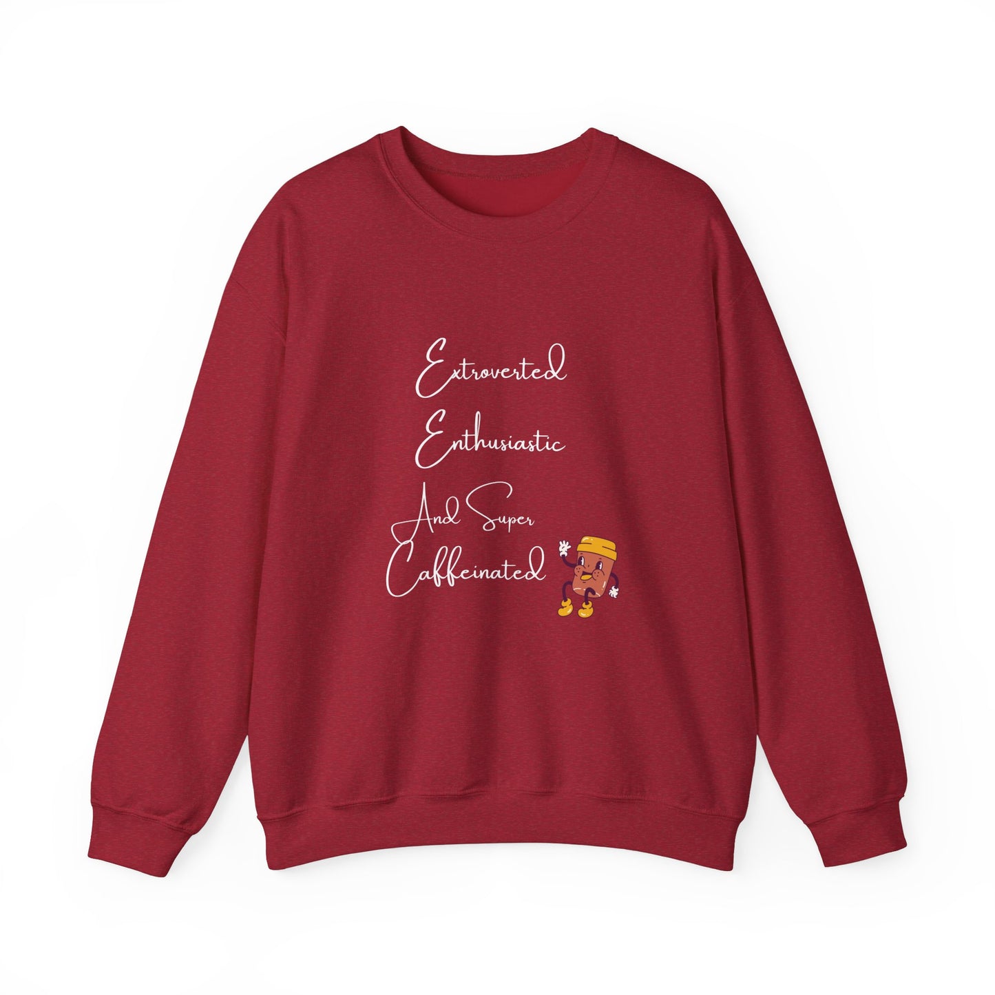 Extraverted, Enthusiastic, Caffinated Crewneck Sweatshirt