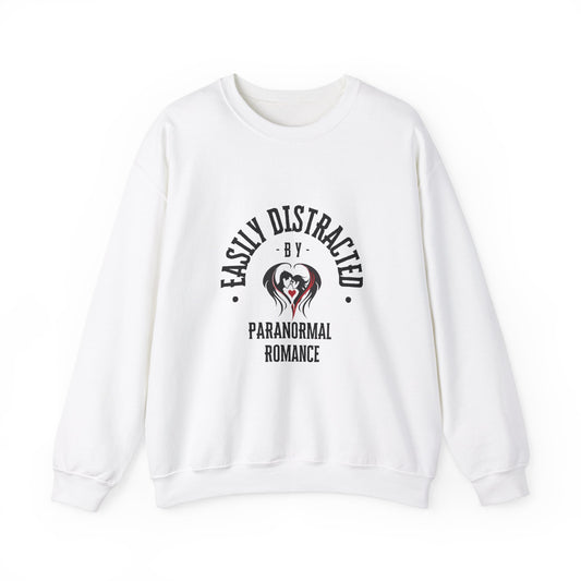 Easily Distracted By Parnormal Romance Crewneck Sweatshirt