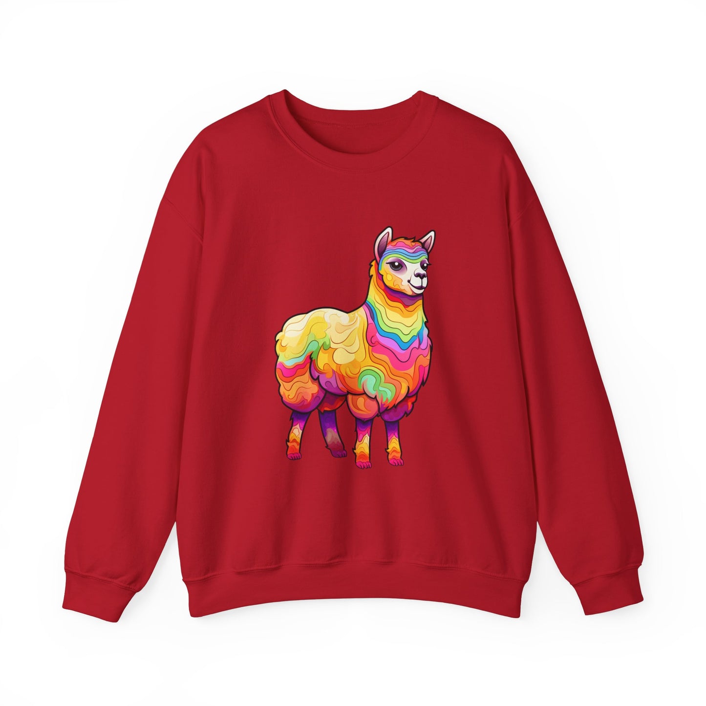 Colorful Llama Crewneck Sweatshirt