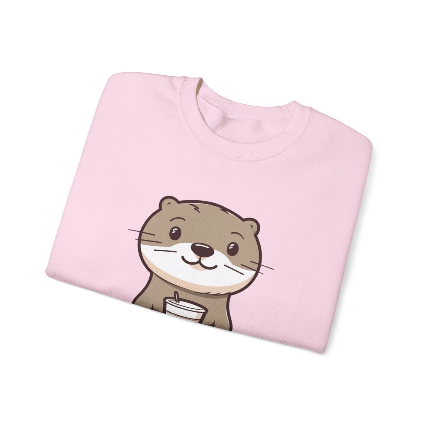 Otter and Coffee Crewneck Sweatshirt