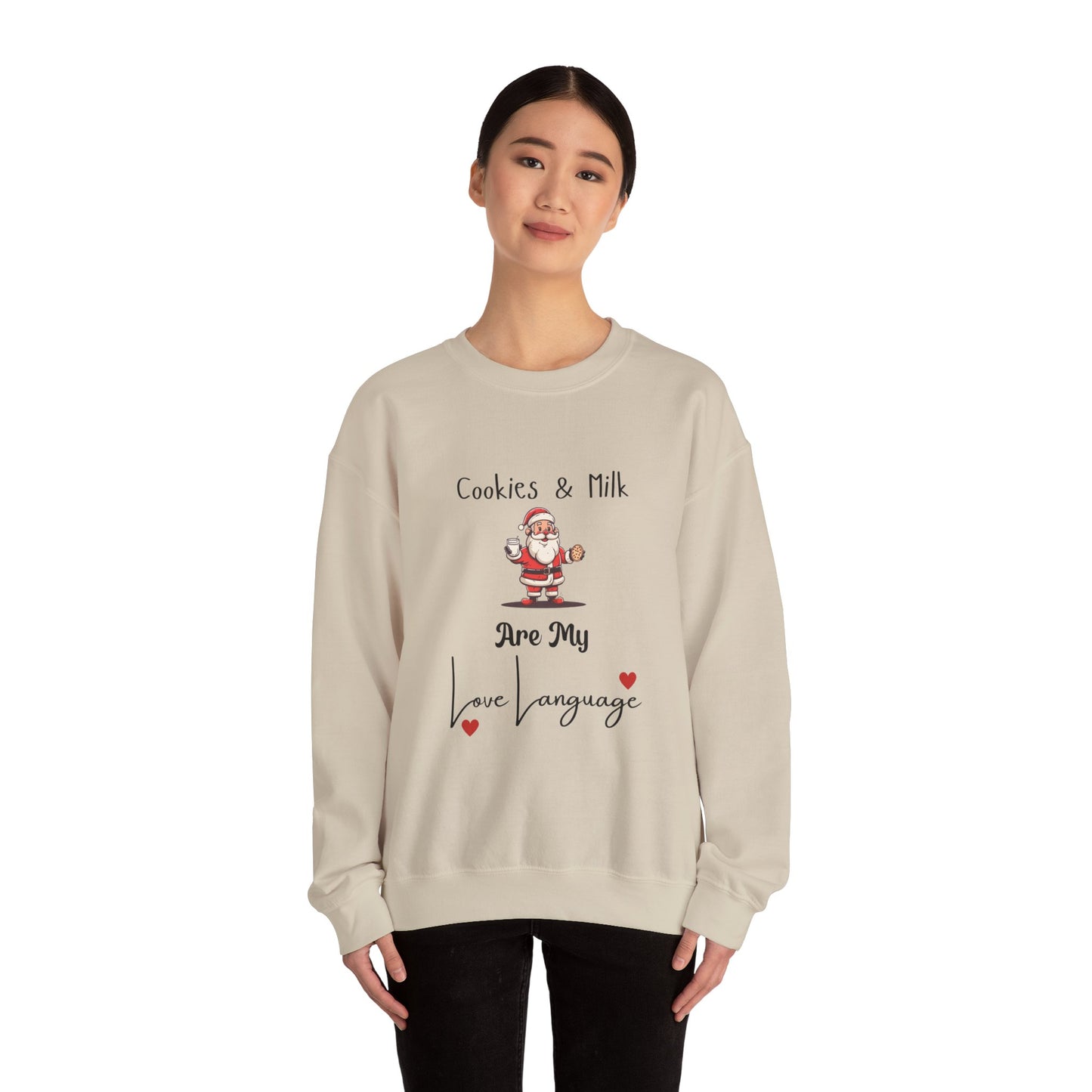 Cookies and Milk Santa Crewneck Sweatshirt