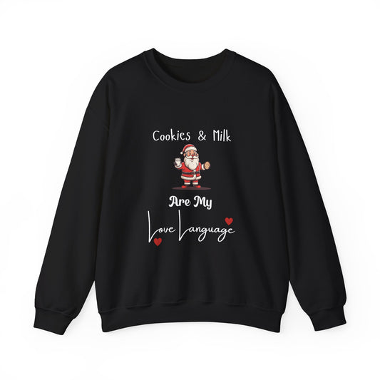 Cookies and Milk Santa Crewneck Sweatshirt