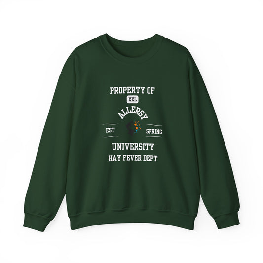 Property of Allergy University Crewneck Sweatshirt