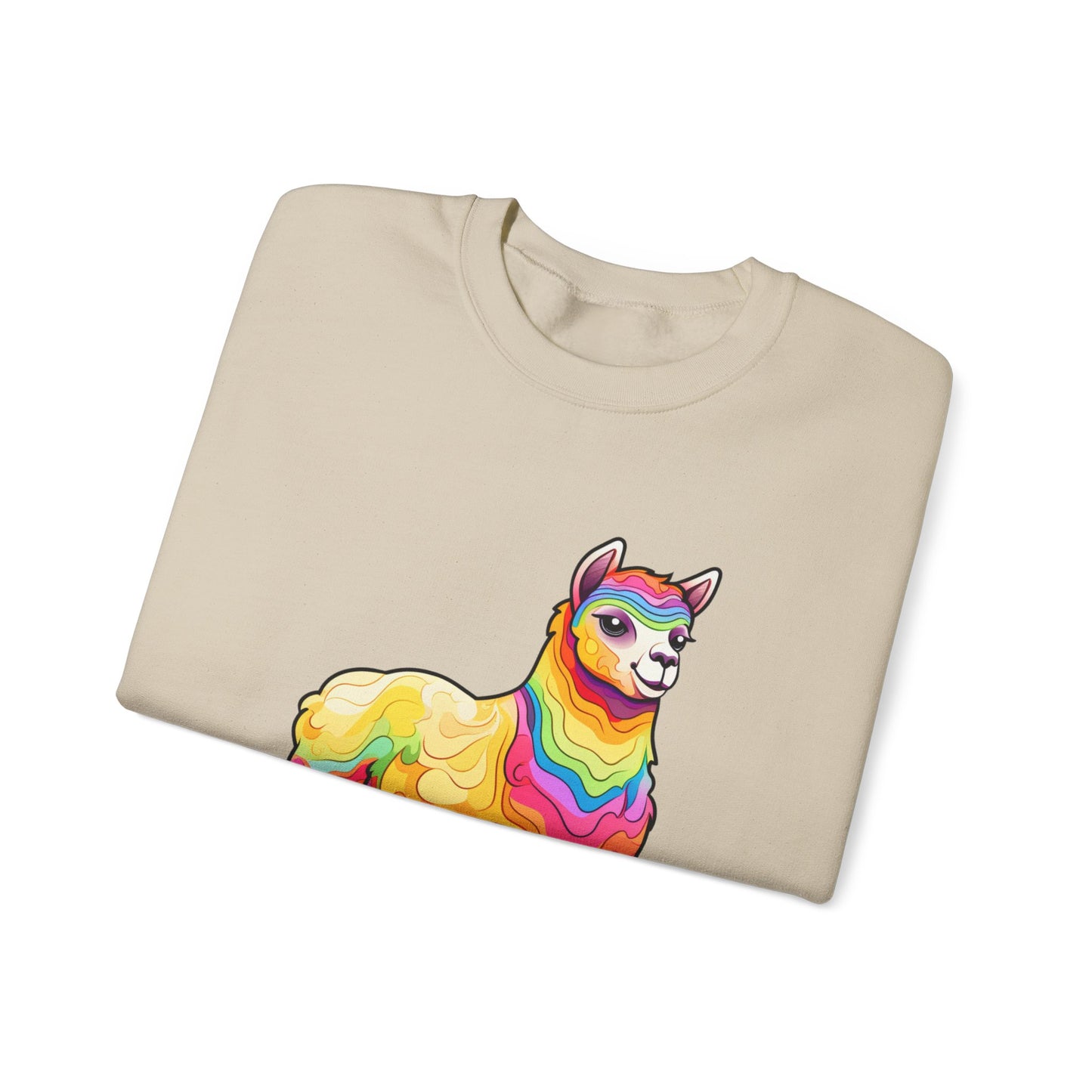 Colorful Llama Crewneck Sweatshirt